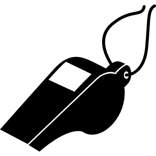 Football whistle of referee sound sports referee icon