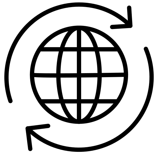 Globe arrow globe global icon Globe arrow globe global icon