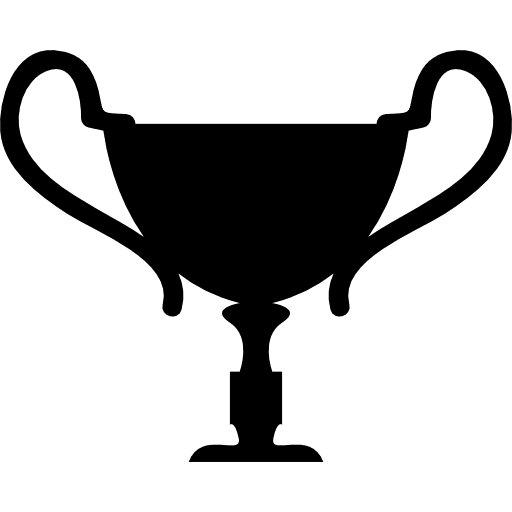 Football chalice shaped trophy football award sports chalice icon