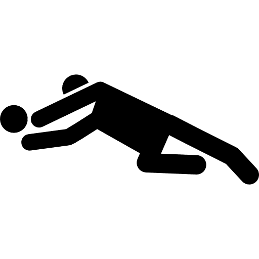 Football goalkeeper catching the ball catching ball sportive icon