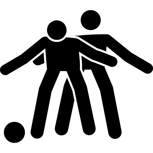 Football player blocking another player defense football players football icon