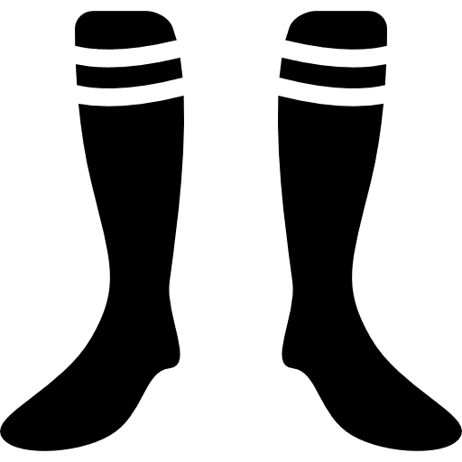 Football socks with white lines design football socks football sports icon