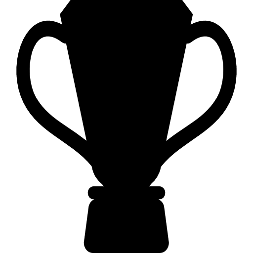 Trophy cup black shape champions champion shapes icon