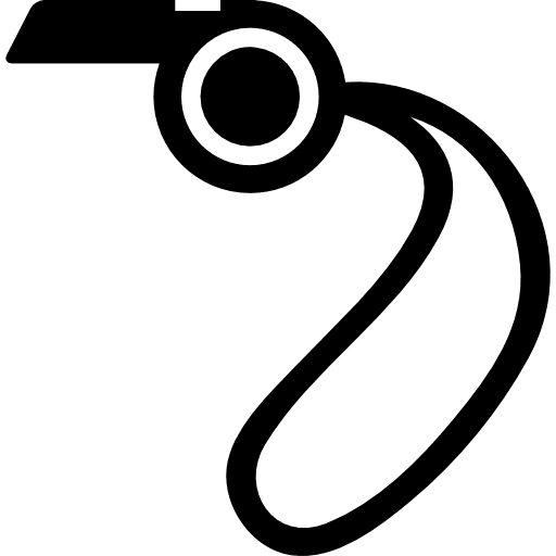 Whistle with necklace whistle tool tools and utensils whistle icon