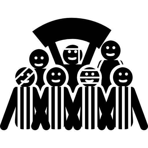 Football fans group sportive soccer group icon