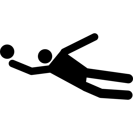 Goalkeeper chasing the ball goalie goalkeeping goalkeeper icon