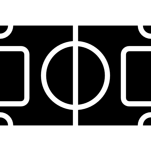 Football court top view sport field court icon