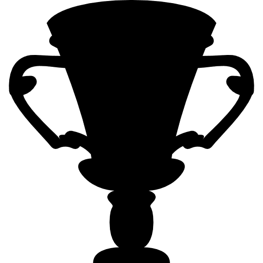 Soccer cup trophy black shape cup trophy sports icon