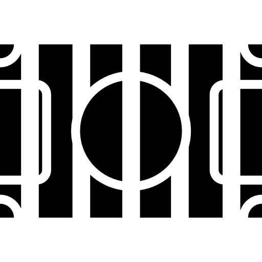 Football field with white details game play field football icon