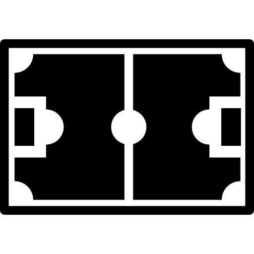 Football field with white details sports football game field icon