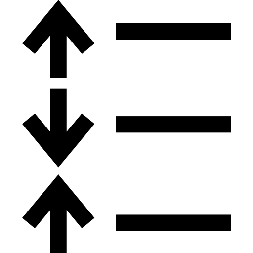 Football list with up and down arrows arrows arrow down icon