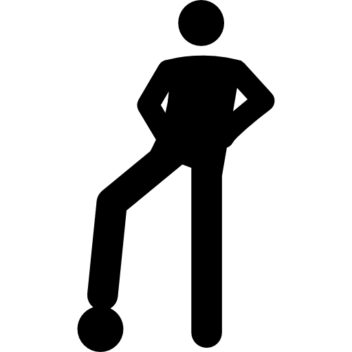 Football player with the ball under the feet people silhouette sports icon