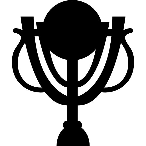 Football trophy silhouette trophy sportive shape icon