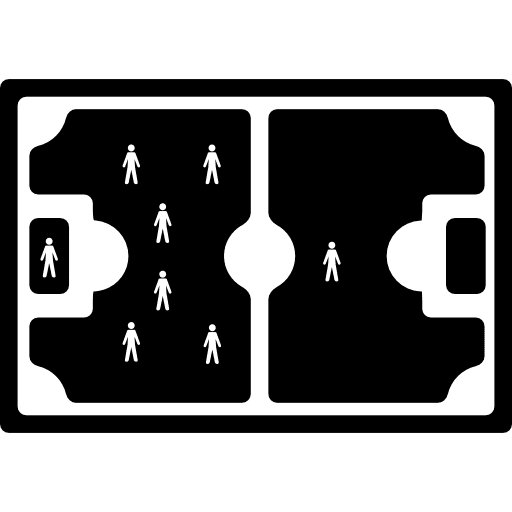 Football game field top view football game top view icon