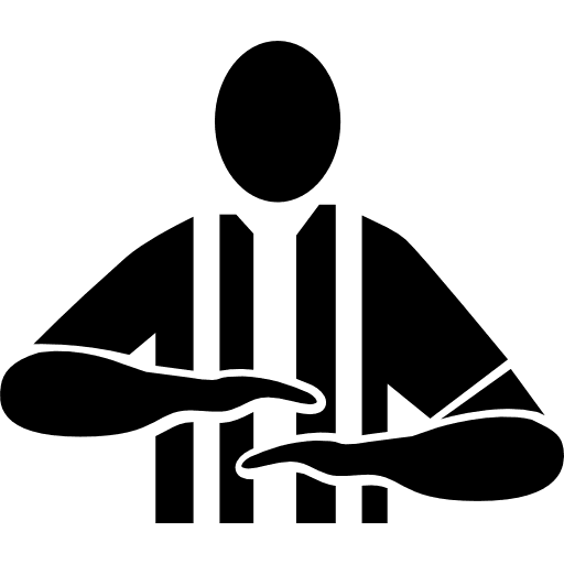 Football game referee doing hand signals game referee referee sports icon