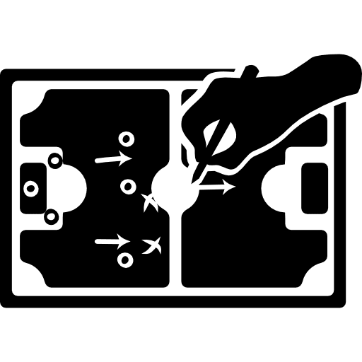 Game planning on a football field plan game plan football game icon