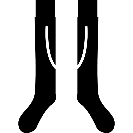 Football long socks soccer football black icon