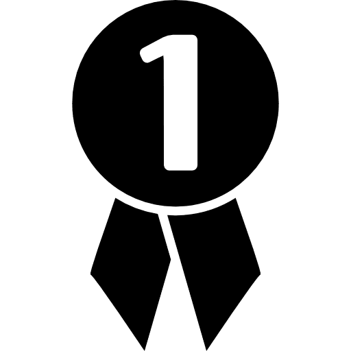 Football medal with number 1 football medal sport icon