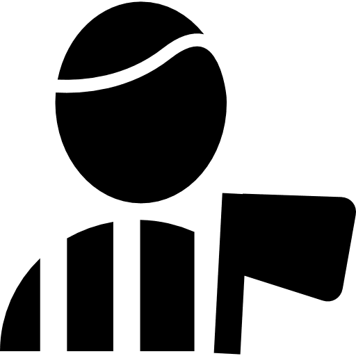 Football referee showing admonition card sports card football referee icon