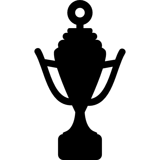 Football trophy silhouette trophy sport icon