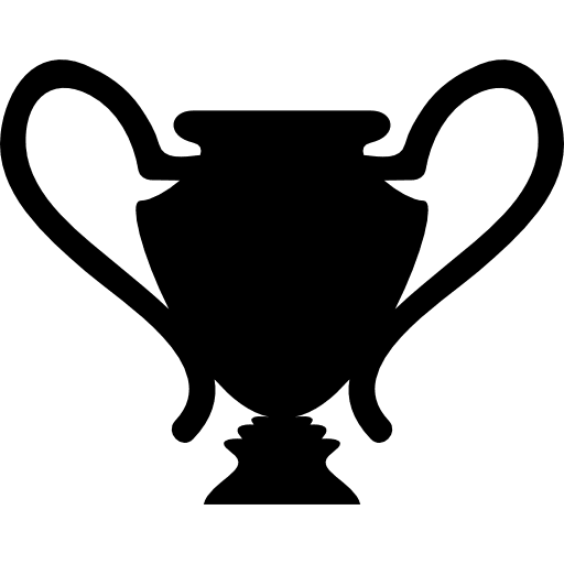 Trophy black silhouette football trophies sport icon