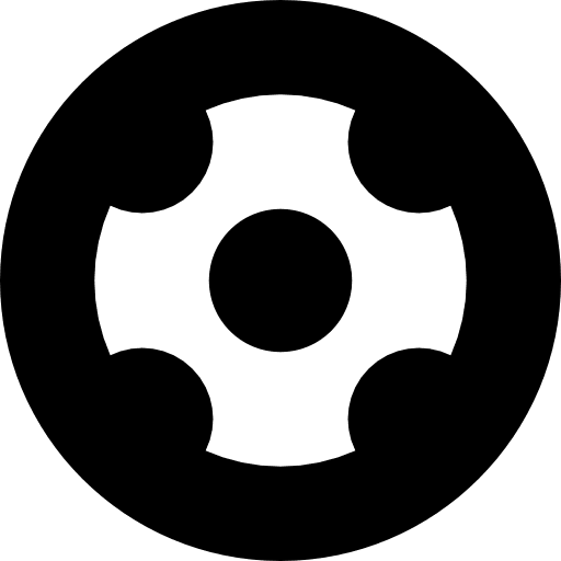 Football ball with thick outline outline football equipment ball icon