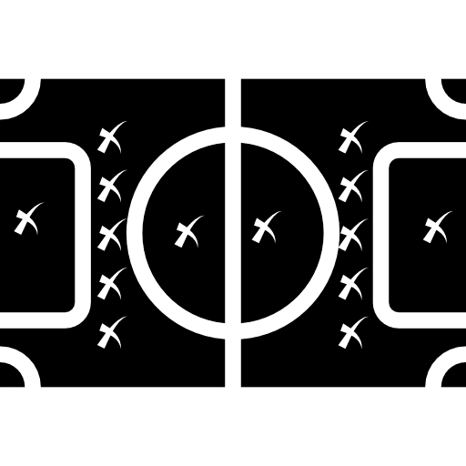 Football game plan on field plan football players football icon