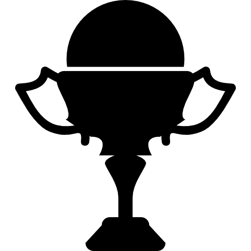 Football trophy with ball variant football game trophy football award icon