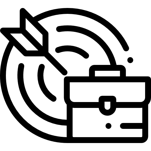 Career target professions and jobs seo and web icon