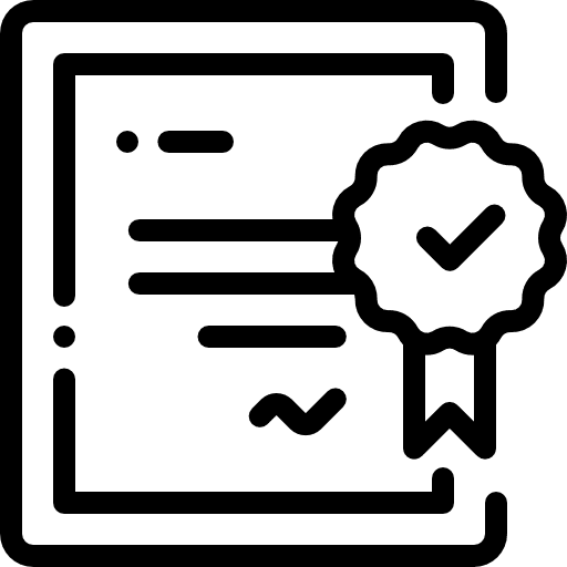 Certificate certification degree education icon