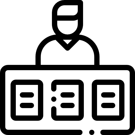 Hiring process boss human resources icon Hiring process boss human resources icon