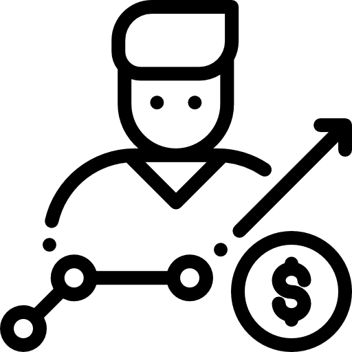 Salary bar graph qualified earnings icon Salary bar graph qualified earnings icon