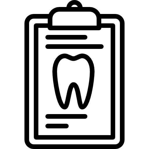 Clipboard premolar tooth healthcare icon