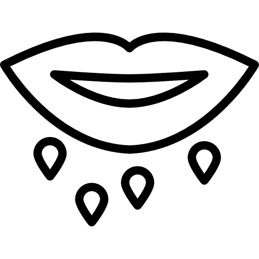 Mouth healthcare and medical body part lips icon