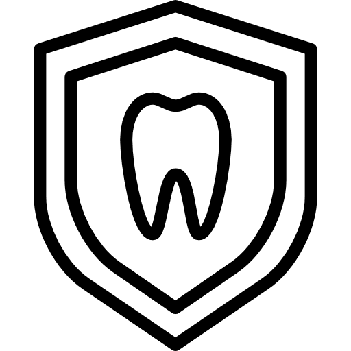 Tooth medical shield dental icon