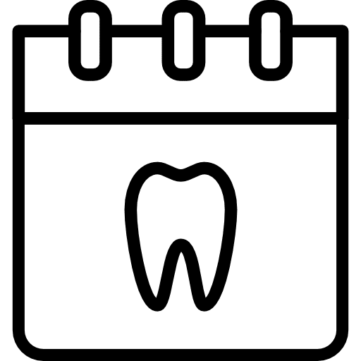 Calendar healthcare and medical tooth odontology icon