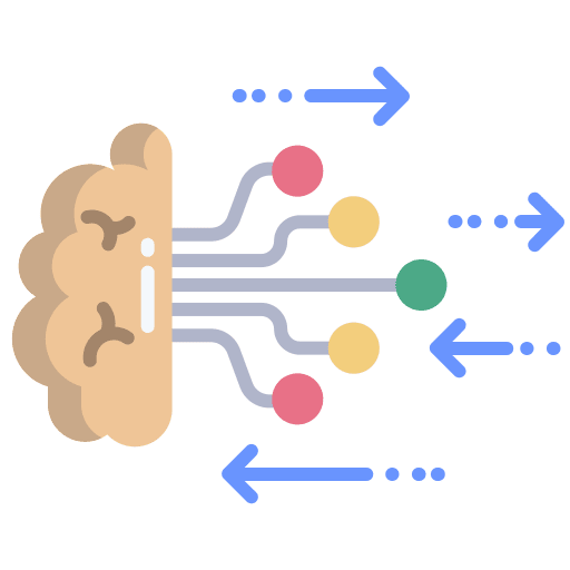 Brain robotics artificial intelligence technology icon