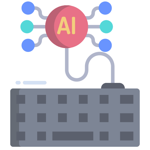 Keyboard artificial intelligence industry engineering icon