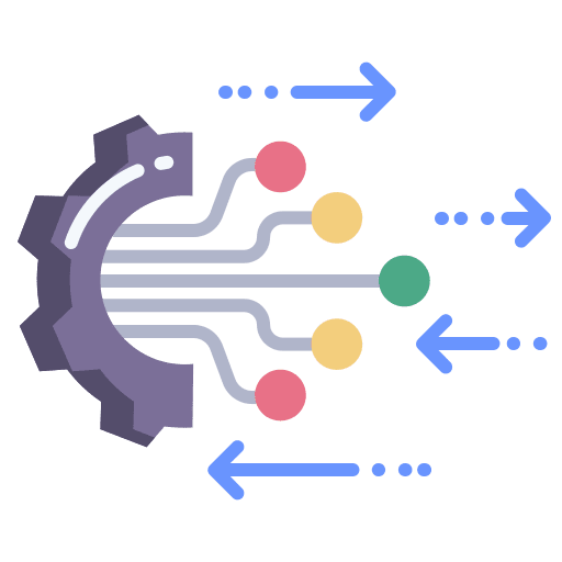 Settings tech network electronics icon