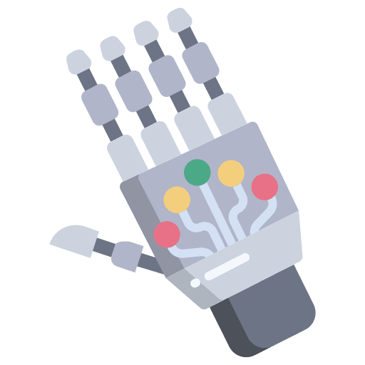 Hand bionic technology electronics icon Hand bionic technology electronics icon