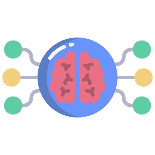 Brain science fiction technology artificial intelligence icon Brain science fiction technology artificial intelligence icon