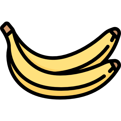 Banana healthy food diet fruit icon