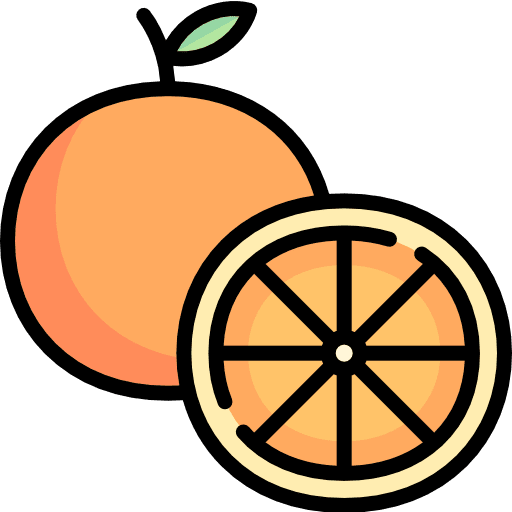 Orange food and restaurant vegetarian healthy food icon