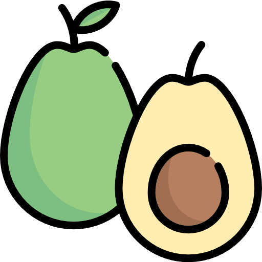 Avocado diet vegan healthy food icon