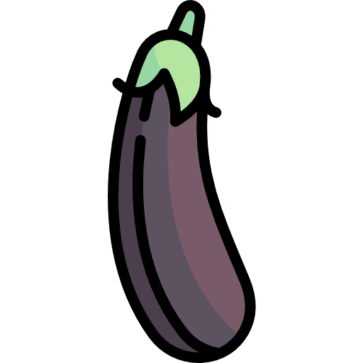 Eggplant healthy food food and restaurant organic icon