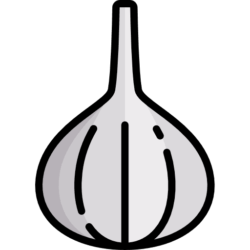Garlic food and restaurant clove garlic fruit icon