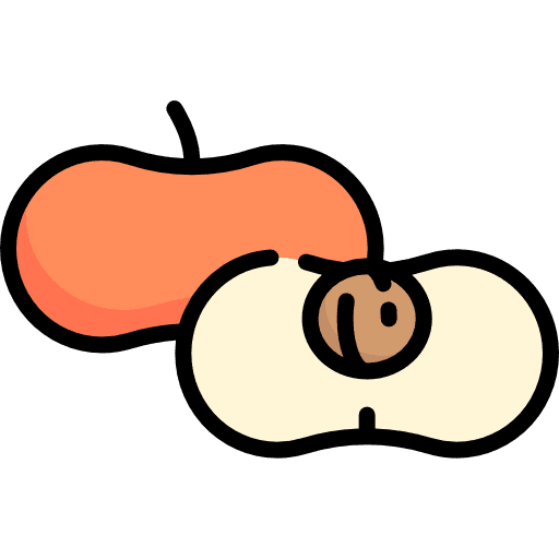 Peach food and restaurant organic peach icon