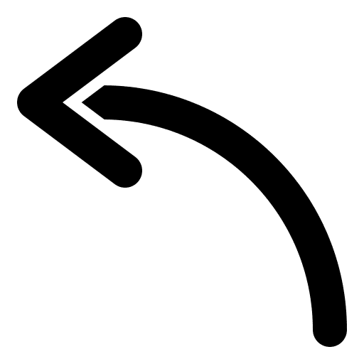 Left arrow control reverse icon Left arrow control reverse icon