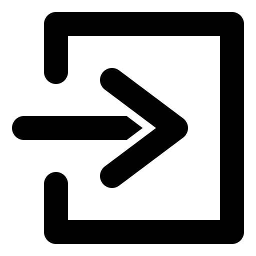 Log in direction navigate point icon