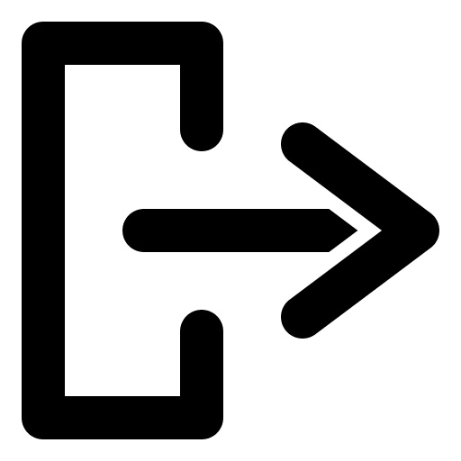 Log out navigate user interface direction icon